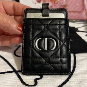 Dior Black Quilted Card Holder
